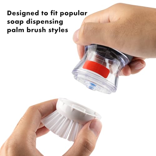 OYV 4 Pack Soap Dispensing Palm Brush Refills, Palm Brush Replacement Head, Palm Brush Refill Head, Palm Brush Refill for Soap Dispensing Palm Brush - color: White