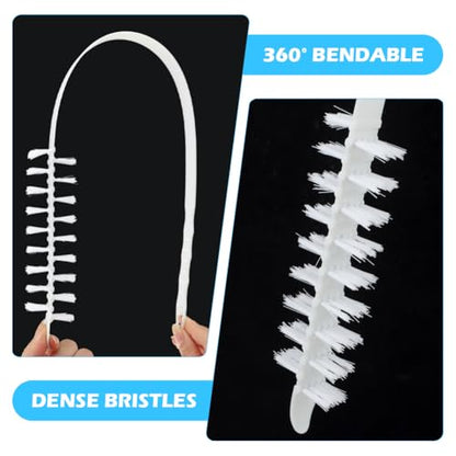 2 Pcs Washing Machine Cleaning Brush, Rolling Washing Machine Cleaner Front Loader Cleaning Tools with Storage Hook (23.23 x 5.51 x 1.38 inch)