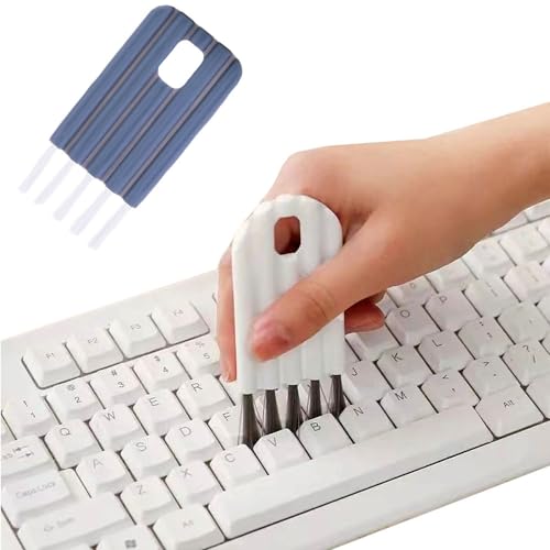 6 Pcs Cleaning Brush Keyboard Cleaner, Multi-Function Computer Cleaning Tools Kit Corner Gap Duster Keycap Puller for Keyboard Cup Cover, White