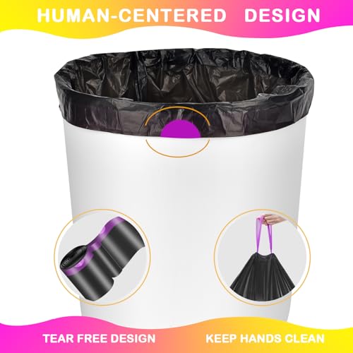 4 Gallon Drawstring Trash Bags,320 Count Black - size: 320 Pcs, style: 4 Gallon