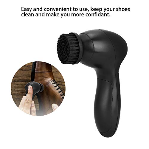 Electric Shoe Shine Kit, Handheld Electric Shoe Cleaning Brush, Replaceable Brush Head Dust Cleaner Portable Wireless Leather Cleaner Care Kit for Leather Shoes