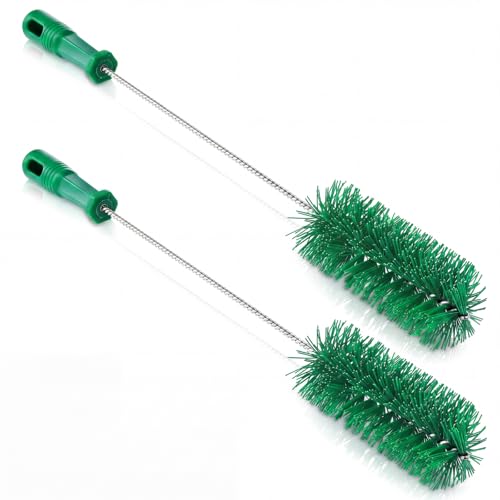 Baderke 2 Pieces Drain Brush Pipe Cleaning Tube Brushes 19.7 Inch Plastic Shower Pipe Flexible Cleaning Tool (Green,19.7 x 2.4 Inch) - color: Green, size: 19.7 x 2.4 Inch