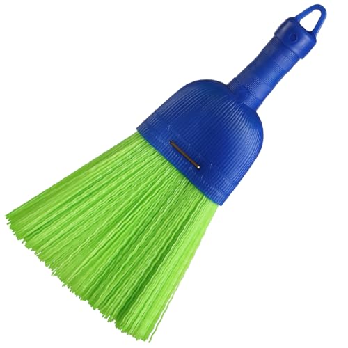 Domensi 1 Pcs Whisk Broom Poly Fiber Handheld Brush Hand Brush Outdoor Car Broom with Hang Hole for Cleaning Inddoor Porches Floors Decks Driveways Dirt Dust
