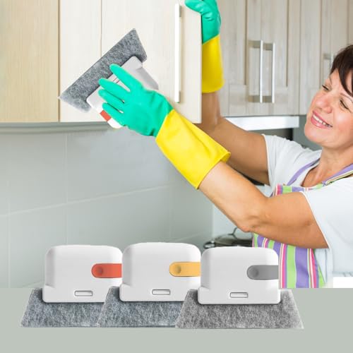 Magic Window Track Cleaner, Multifuction Window Groove Cleaning Brush with Replacement, Window Sliding Door Track Cleaner Household Use, Sliding Door, Track, Sill, Tile Lines, Shutter - color: Mix