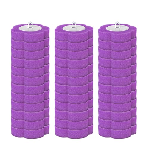 Disposable Toilet Cleaning System: Toilet Brush & Holder Kit with 18PCS Pre-Soaked Cleaner Wall-Mount Scrubbing Toilet Brush Bathroom Cleaning Kit (36-Pack Lavender Brush Head) - color: 36-pack Lavender Brush Head