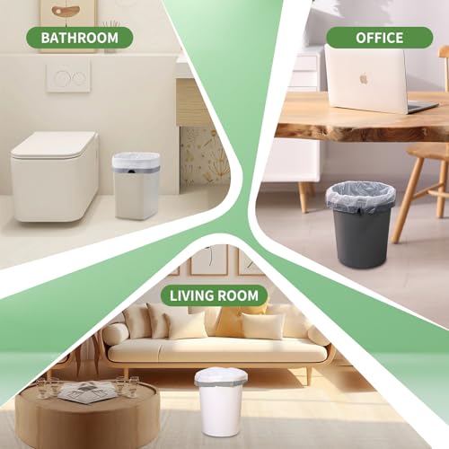 Trash Bags 4 Gallon Small Kitchen Drawstring Bathroom Garbage Bags, Fit 2-4 Gal Bins,Extra Strong&Leak-Proof,Unscented&Recyclable Trash Can Liners for Bathroom Home Office Bedroom Lawn - style: 2-4 Gallon-White
