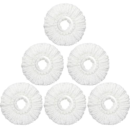 6 Pack Mop Heads Replacements Washable Microfiber Spin Mop Refill Cleaning Supplies for Home, Office, Industrial and Commercial Use,Compatible with Hurricane,Mopnado Spin Mop