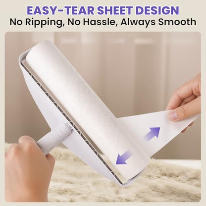 9.45” Large Surface Lint Roller: DELOMO Extra-Wide Sticky Roller for Pet Hair - Cleans Faster on Couches, Beds, Carpets, Clothing, Furniture & Car Seats - 450 Sheets Total - Ideal for Pet Homes - size: F: Large Surface Lint Roller (Wide: 9.45 in)
