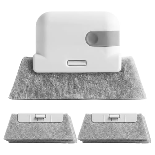 2026 New Magic Window Track Cleaner Set – Handheld Multipurpose Cleaning Brush Windows Screen Brush for Window Grooves, Tile Grout Lines, Shutter Slats, Car AC Vents & Narrow Gaps (Grey Set) - color: Grey Set