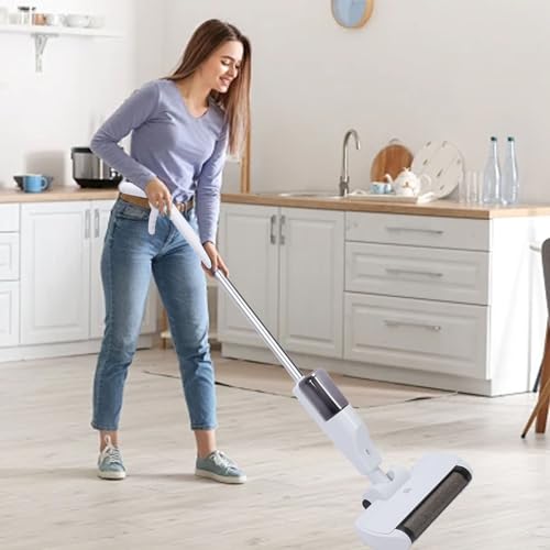 Cordless Electric Mop, Wet Dry Use, Telescopic Pole, Double Motors Electric Mop, Floor Cleaner Machine with LED Light and 500ml Water Tank for Marble, Stone, Hardwood, Tile
