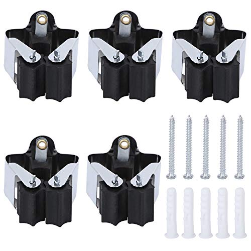Storage Clips, Broom Storage Rack and Mop Rack, Garage Wall Organizer and Storage Pieces, for Mop Rack, Rake Pole, Garden, Balcony, Home Bathroom Kitchen Garage