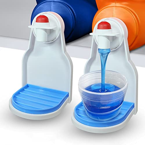 Simplation [2 Pack] Laundry Detergent Cup Holder, Detergent Drip Catcher (Upgraded Drip Tray), No More Mess or Leaks, Grip Style - style: Grip Style