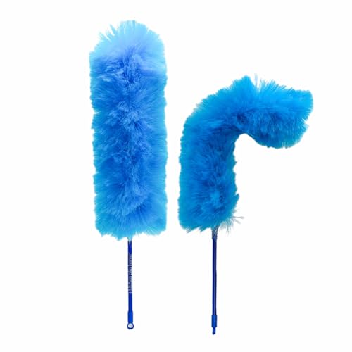 Kitchen + Home Large Static Duster - 27" Inch Electrostatic Feather Duster attracts dust Like a Magnet! - Sapphire - color: Sapphire
