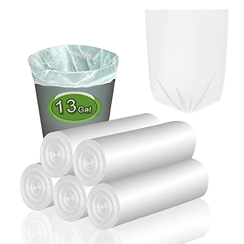 Trash Bags 13 Gallon Tall Kitchen Garbage Bags, Inwaysin Recycle Bags, Biodegradable White Trash Bags, 75ct - style: 13Gal-White-75