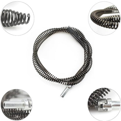 Amonk Drain Auger Cable 3.28Ft Clog Remover with Drill Connector 10mm Flexible Plumbing Snake Pipe Drain Cleaner for Kitchen, Bathroom and Shower Sink