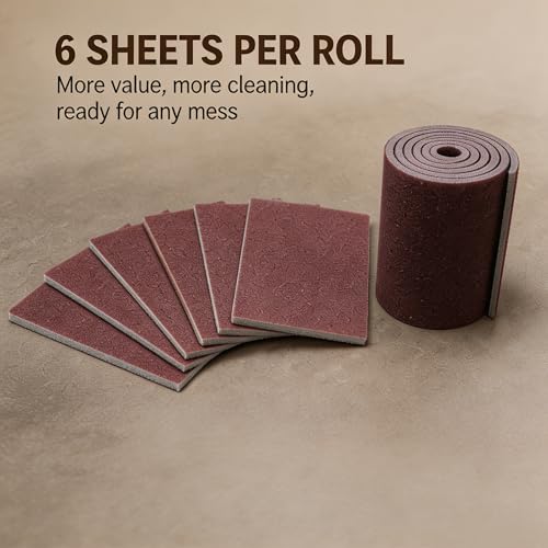 2PCS Rust Remover Sponge, Abrasive Cleaning Block for Burnt Pots and Pans, Reusable Wet & Dry Sanding Sponge for Kitchen Sink Metal Surface Cleaning