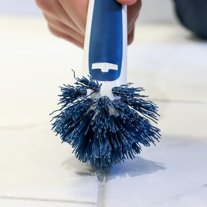 Unger 2-in-1 Grout and Corner Scrubber Brush Tool, Crevice Bathroom Cleaning Supplies for Showers, Door Tracks, Tile, and Bathtubs, Household 360-Degree Scrubbing Power - size: 1 Unit, style: 2-in-1 Grout & Corner Scrubber