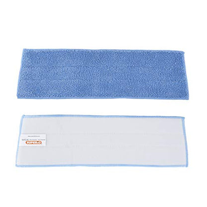 Superio Microfiber Mop Replacement Head, 16 inch Damp Mop Pad Refill for Miracle Mop Dusting and Spray Mop, attaches to Velcro mop(2 Pack) - size: 2 Refills