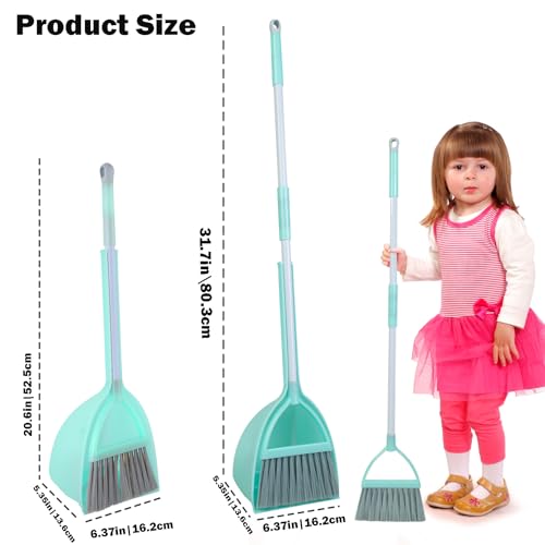 Mini Broom with Dustpan-Small Housekeeping Cleaning Sweep for Kitchen Bathroom Pet Nest Boat(3set,Blue+Orange+Yellow) - color: Blue+orange+yellow