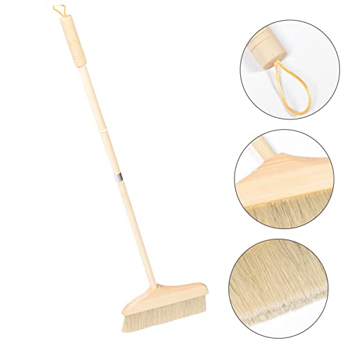 COLLBATH Long Handle Soft Broom Telescopic Design for Kitchen Living Room Cleaning