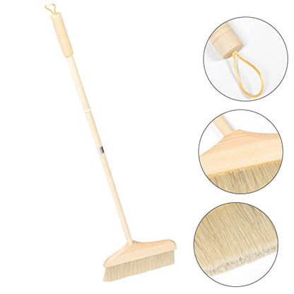 COLLBATH Long Handle Soft Broom Telescopic Design for Kitchen Living Room Cleaning
