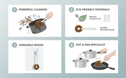3-Piece Kitchen Brush Set - Plastic Handle Bottle Cleaners for Cups, Jars & Mugs (Wide Mouth) - Brown Bristle Scrubbers for Dish Washing (Not for Narrow-Neck Bottles) - size: 3 Piece Set - Wide Mouth Brushes