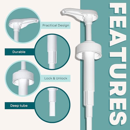 Gallon Pump Dispenser | for Plastic or Glass Bottles | Heavy-Duty Leak Proof for Commercial and Household Use | Pump for Gallon Jug | Non-BPA Plastic (Pack of 2) - size: Pack of 2