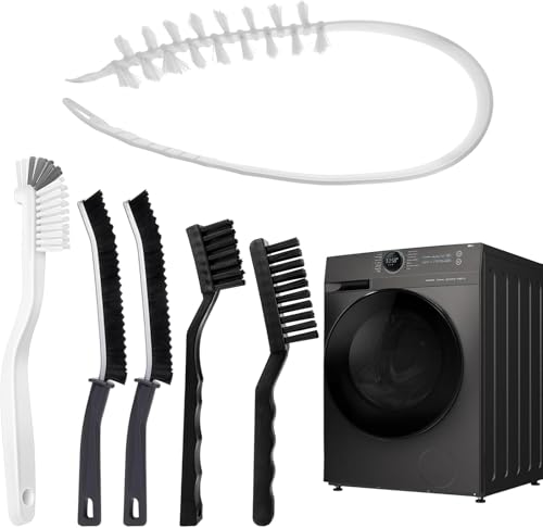 Washing Machine Cleaning Brush Kits,Front Load Washer Scrub Cleaner Tools Accessories-1 Pcs Drum Laundry Cleaner Brush and 5 Pcs Crevice Cleaning Brush for Tight Spaces and Washer Rubber Seal