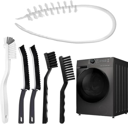 Washing Machine Cleaning Brush Kits,Front Load Washer Scrub Cleaner Tools Accessories-1 Pcs Drum Laundry Cleaner Brush and 5 Pcs Crevice Cleaning Brush for Tight Spaces and Washer Rubber Seal