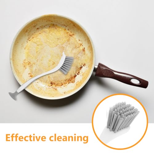 Beavorty 3pcs Long Handle Kitchen Brushes Versatile Dish Scrubbers with Suction Cup for Pans Sinks and Dishes Efficient Removal and Extended Protection for Safe