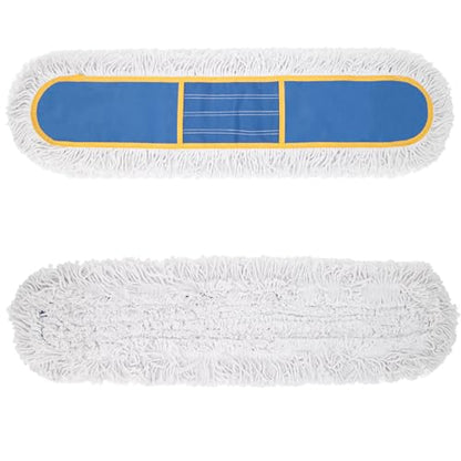 36" Commercial Dust Mop Replacement Heads,2 Pack Reusable Industrial Dust Mop Pads, Washable Cotton Dust Mop Refill for Floor Cleaning & Janitorial Supplies,Only Fits:B0D7MLVMZT,B0DZ2HZD35,B0FHHLCXZ9 - size: 36" Replacement Pads (2-Pack)