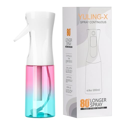 hair spray bottle, ultra-fine spray continuous spray bottle (200ml/6.8oz), used for hair design, vegetation, cleaning and skin care - empty, reusable (Gradient) - color: Gradient