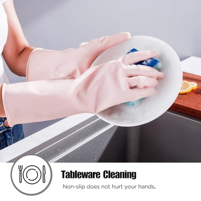 Rubber Gloves for Household, Dishwashing Gloves for Kitchen, Reusable - size: Small (Pack of 2)