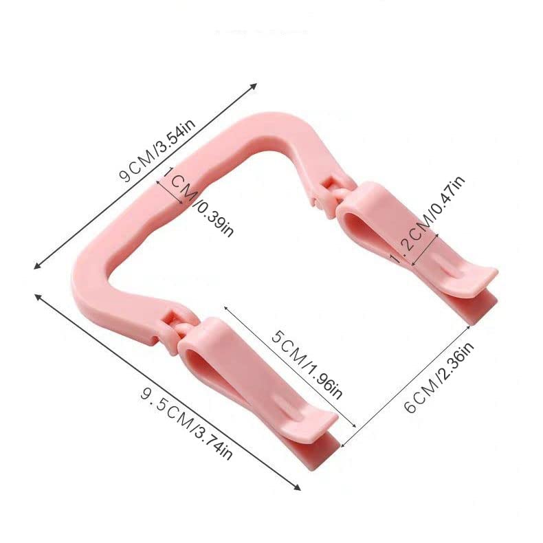 8 Pack Small Trash Can Clips with Handle Non-Slip Trash Bags Clamp Holder Fastener for Bathroom Trash Can Wastebasket Garbage Can Toilet Vanity Waste Basket Office Bedroom Trash Bin