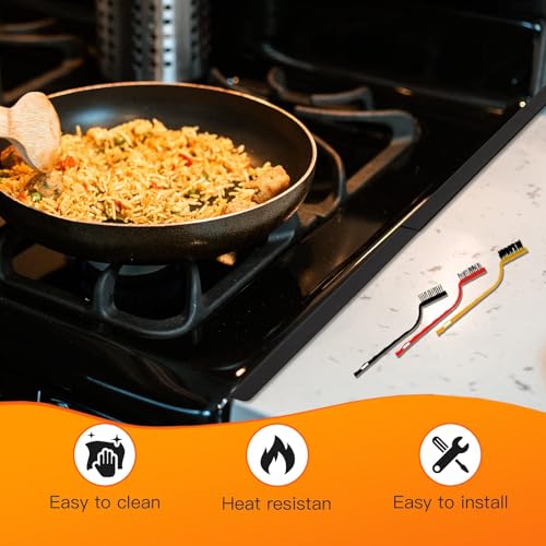 Stainless Steel Stove Gap Covers Set with Magnetic Stove Shelf,Brushes | 2-in-1 kitchen solution with adjustable gap covers and magnetic stove shelf,Brushes for organization & cleaner cooking space - color: Black