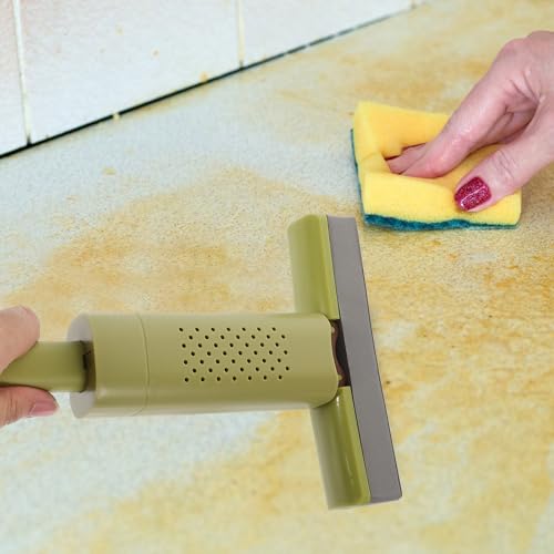 Portable Self-Squeeze Mini Collodion Mop Handheld Folding Sponge Mop for Kitchen Bathroom Floor Cleaning Small Spaces