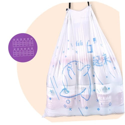 GALPADA 69-count Drawstring Garbage Bags Thickened Large Trash Bags Portable Rubbish Holder for Household Kitchen Bin Diameter ≤37cm