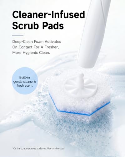 50 Count Toilet Wand Refills for Clorox, 5X Cleaning Power Toilet Bowl Wand Refills & High-Density Disposable Toilet Brush Scrubber - No Falling Apart, Instant Foam for Bathroom Cleaning - size: 1 Count (Pack of 50)