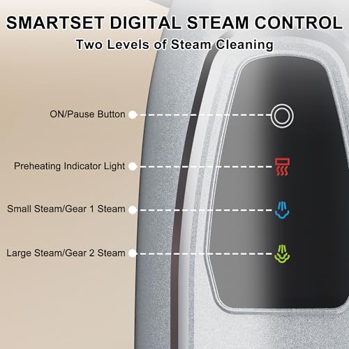 Steam Mop, 11-in-1 Powerful Handheld Steam Cleaner with 11.8 OZ Removable Tank, Detachable Steam Mops for Floor Cleaning with 23FT Power Cord, MultiPurpose Steamer for Hardwood Tile Carpets Furniture