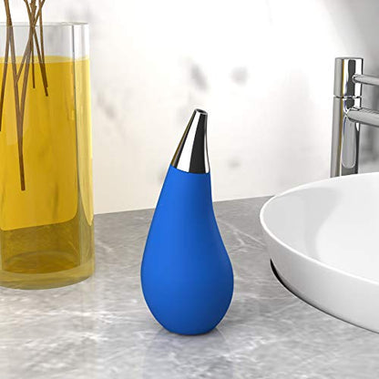 Kitchen Bathroom Counter top Squeezable Soap Dispensers Tear Drop Shape Bottle (Blue, ~7oz) - color: Blue, size: ~7oz