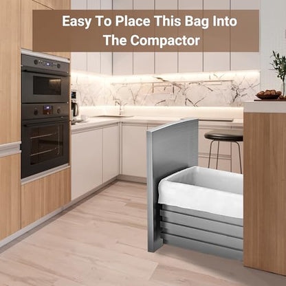 18 Gallon 2 Mil Heavy Duty Compactor Trash Bags 60 Count Reinforced Drawstring Garbage Liners Fit 18 Gallon Compatible with Kitchenaid, Whirpool, GE 15 Inch Compactors 2 Mil THICK GRAND SAVE! - color: 18 Gallon 60 Count