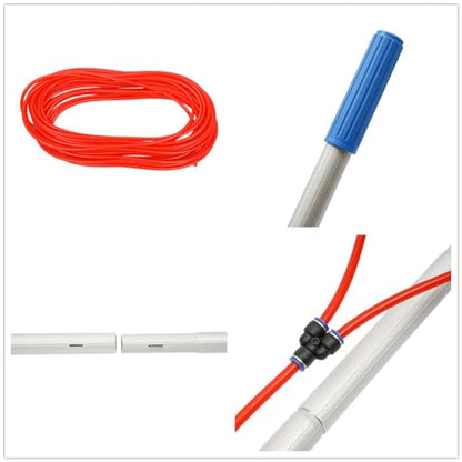 DYRABREST Water Fed Pole Kit Window Cleaning Brush Outdoor Window Glass Solar Panel Cleaning Extendable Telescopic Pole Water Fed Brush Spray Washer (US Stock)