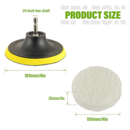 4 Inch Drill Brush Scrub Pads Cleaning Kit, 5X Faster Cleaning, Reusable Double Sided Scrub Pad for Bathroom Shower Tub Tile Grout Kitchen Toilet Hard Surfaces, 9 Pack(Mix Color) - color: Mix Color