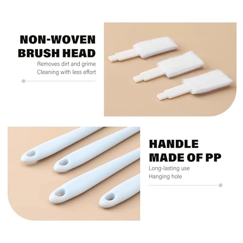 50 Spare Heads Disposable Toilet Brush Set, Crevice Cleaning for Appliances Doors Windows