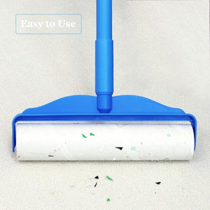 9.45 inch Lint Roller Refills for Large Long Handle Lint Rollers for Carpet 9.45'' Extra Sticky Floor Lint Roller 4 Pack of Refills Only, 90 Sheets per Refill, 360 Sheets Total - size: 9.45 inch