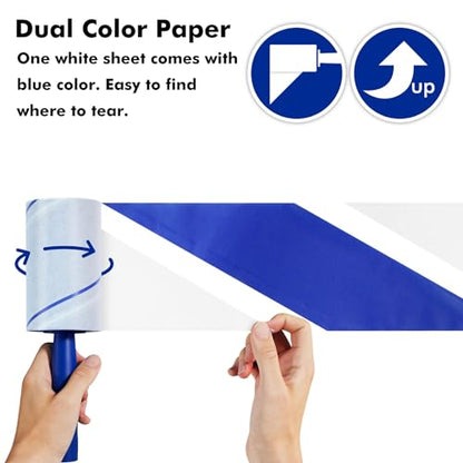 1200 Sheets Lint Roller with 6 Upgraded Handles (6 Rollers + 6 Refill), Mage Value Set Sticky Lint Rollers for Pet Hair, Portable Pet Hair Remover for Clothes, Furniture, Carpet, Dog and Cat - size: 6 Handles + 6 Refills + 1200 Sheets