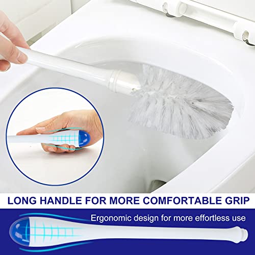 CELOX 12 Pack Dual Sided Non-Scratch Dish Sponge and 2 Set Compact Toilet Brush with Breathable Ventilation Stand Base