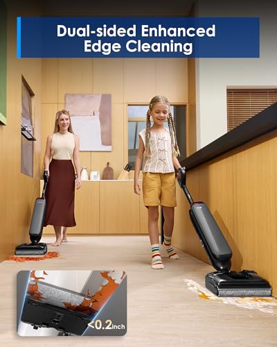 Tineco Wet Dry Vacuum Cleaner 22kPa Suction Floor Cleaner Mop, 50 Min Runtime, iLoop Smart Sensor, DualBlock Anti-Tangle Design, 185℉ Flashdry, Dual-Edge Cleaning, 180° Lay-Flat, Floor One S7 Artist - style: Floor One S7 Artist
