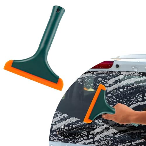 Ziciner Small Silicone Window Squeegee, Car Windshield Water Blade Squeegee, Multifunctional Auto Squeegee with 5.9 Inch Blade and Non-Slip Handle for Car Window, Home Cleaning (Dark Green-1PCS) - color: Dark Green-1pcs