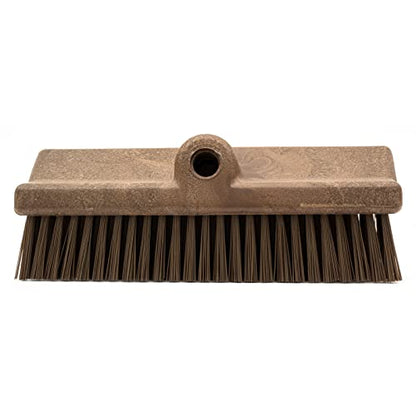 SPARTA 40423EC01 Plastic Floor Scrub Brush, Wall Brush, Equipment Brush With Nonabsorbent Bristles For Industrial Kitchens, Hospitals, Commercial Cleaning, 10 Inches, Brown, (Pack of 2) - color: Brown